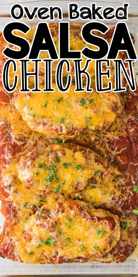 Oven Salsa Chicken, Queso Baked Chicken, Baked Fiesta Chicken, Spicy Mexican Chicken Recipes, Chicken With Salsa And Cheese, Baked Chicken Sauce Recipes, Mexican Salsa Chicken, Chicken Rice And Salsa Recipe, Chicken Salsa Casserole Recipes