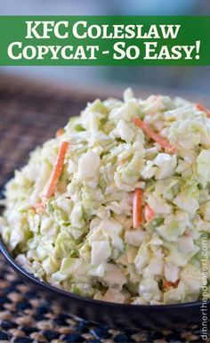 Best Coleslaw, Kfc Coleslaw Recipe, Best Coleslaw Recipe, Coleslaw Recipe Easy, Kfc Recipe, Homemade Coleslaw, Copykat Recipes, Cole Slaw, Slaw Recipes