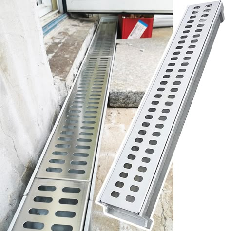 PRICES MAY VARY. 【Heavy Duty Drainage Trench】Kit Including the bottom rail and the upper grille, the bottom channel is made of SMC resin material, which is durable and break-resistant, and the top grille is made of stainless steel. Durability performance ensures a permanent collection & dispersal of standing water 【Internal External Drainage】The compact trench drain systems are perfect for low water flow areas in home indoor outdoor water drainage. Also suitable Commercial water drainage systems Landscape Walkways, Driveway Drainage, Driveway Drain, Drain Channel, Gutter Drainage, Drainage Grates, Trench Drain Systems, Water Drainage System, Storm Drain