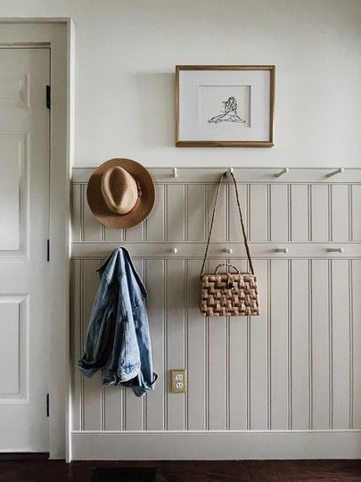 Mudroom Design, Bead Board, Distressed Jean Jacket, Boot Room, Home Entrance Decor, Laundry Mud Room, Entrance Decor, Jacket For Women, House Entrance