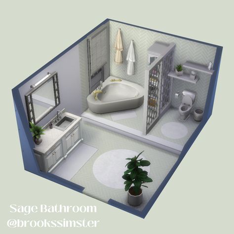 Sims 4 Small Luxury House, Sims 4 Basegame Bathroom, Sims 4 3x3 Bathroom, Sims Base Game Bathroom, Sims 4 Big Bathroom Ideas, Sims 4 Interior Design Ideas Bathroom, Ps4 Sims 4 Cc, Modern Bathroom Sims 4, Sims 4 Bathroom Layout