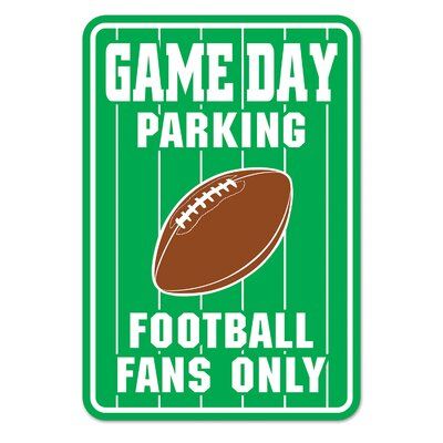 Football Party Decorations, Football Party Supplies, Football Theme Party, Football Birthday Party, Parking Sign, Browns Football, Football Themes, Football Birthday, Sports Party