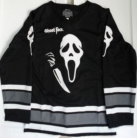 Ghost Face Jersey, Scream Pajamas, Ghostface Clothes, Horror Movie Clothes, Scream Clothes, Ghostface Merch, Scream Merch, Horror Outfits, Ghost Face Shirt