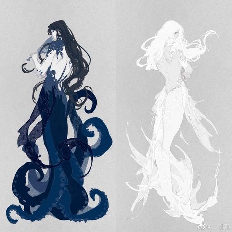 Mermaid Drawings, Mythical Creatures Art, Oc Ideas, Creature Concept Art, Mermaid Art, Creature Concept, 영감을 주는 캐릭터, Character Design References, Lace Embroidery