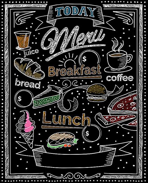 Cafe restaurant menu background blackboard style Blackboard Menu, Typographie Logo, Blackboard Art, Decoration Vitrine, Chalkboard Lettering, Painting Embroidery, Chalkboard Designs, Diamond Paint, Embroidery Cross Stitch