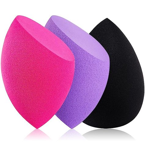 Foonbe® Makeup Sponges, Latex Free and High-definition Foundation Blending Beauty Sponge, Dry & Wet Use for Powder Cream and Liquid, Wonder Blender Beauty Make up Sponges for Face(3 Pcs, Multi-colored) Sponges Makeup, Soft Make-up, Beauty Gift Set, Powder Concealer, Makeup Blender Sponge, Face Sponge, Blender Sponge, Makeup Blending, Cream Highlighter