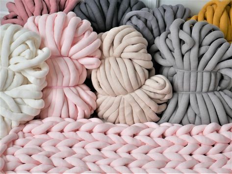 Chunky Yarn Arm Knitting Yarn Chunky Cotton Yarn Tube Yarn 32 | Etsy India Chunky Knit Yarn, Arm Knitting Yarn, Giant Knitting, Giant Yarn, Arm Knitting Blanket, Big Yarn, Jumbo Yarn, Super Chunky Yarn, Yarn For Sale