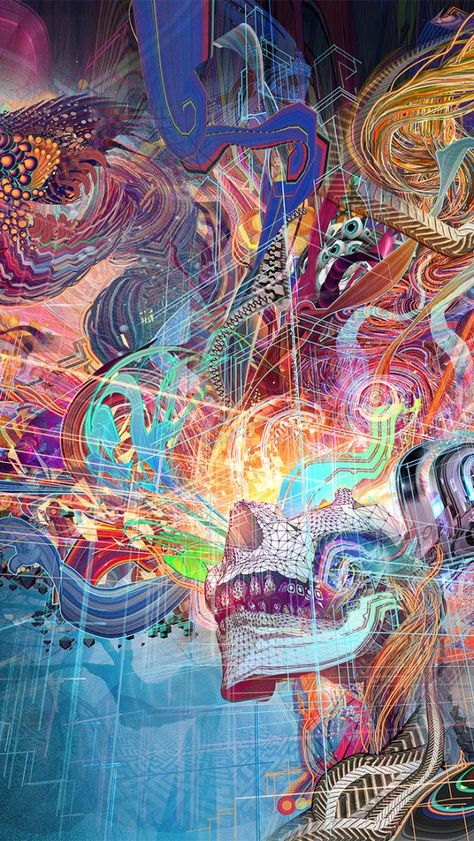 Android Jones, Art Spatial, الفن الرقمي, Trippy Wallpaper, Weird Dreams, Visionary Art, Trippy Art, Design Graphique, Colorful Wallpaper