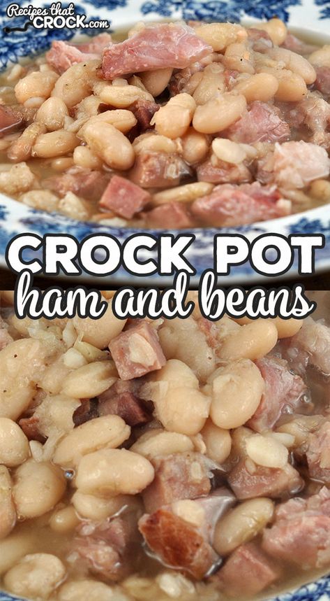 Ham Hawks And Beans, Crock Pot Ham And Beans, Ham And Beans Crockpot Recipes, Hambone Recipes, 13 Bean Soup Recipe, Lima Beans And Ham, Ham Dip, Beans Crockpot, Crockpot Ham And Beans