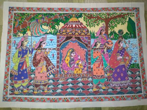 #mithilaart#painting#folkart#artist Mithila Painting, Madhubani Art, Indian Folk Art, Madhubani Painting, New Journey, Very Happy, Acrylic Colors, Art Forms, New Life