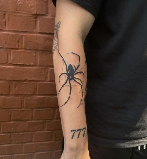 Spider Tattoo Men, Spider Tats, Lone Wolf Tattoo, 2024 Tattoo, Maching Tattoos, Cobra Tattoo, Sketch Style Tattoos, Tattoo Concepts, Crow Tattoo