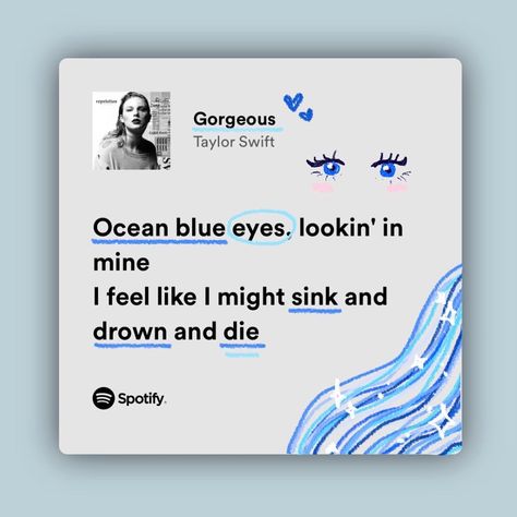 Quotes In Blue Aesthetic, Blue Aesthetic Taylor Swift Lyrics, Blue Music Aesthetic, Underrated Music, Iconic Song Lyrics, Music Lyrics Aesthetic, Blue Spotify, Blue Lyrics, Boys Of Tommen Series