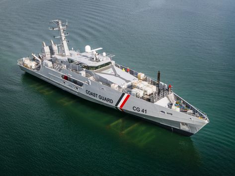 AUSTAL AUSTRALIA LAUNCHES FIRST OF TWO CAPE-CLASS PATROL BOATS FOR TRINIDAD AND TOBAGO COAST GUARD | Austal: Corporate Coast Gaurd, Coast Guard Helicopter, Coast Guard Boats, Coast Guard Ships, Utility Boat, Royal Australian Navy, Automotive Illustration, Boats Luxury, Home Defense