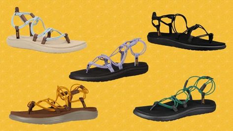 These Celeb-Loved Teva Sandals Are The Epitome Of Comfort | HuffPost Life Teva Voya Infinity Sandals, Chaco Slides, Teva Voya Infinity, Teva Voya, Everyday Sandals, Teva Sandals, Mary Kate Olsen, Walking On Clouds, Beach Trip