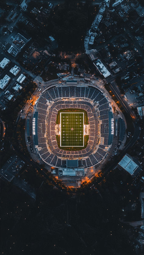 An aerial view of a crowded football stadium at night. Old Ford Bronco, College Tailgating, Tailgate Games, College Games, College Game Days, Paint Matching, Football Stadiums, Football Fans, Ford Bronco