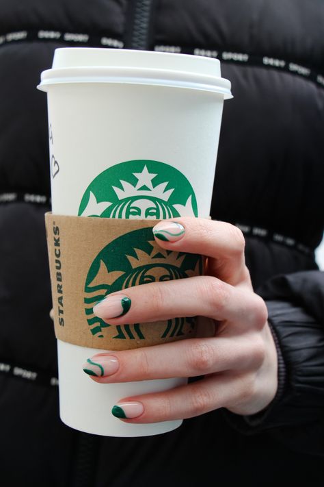 Starbucks Inspired Nails, Starbucks Nails, Nails Photos, Nails Love, Nail Photos, Nails Desing, Starbucks Hot, Starbucks Cups, Nails Ideas