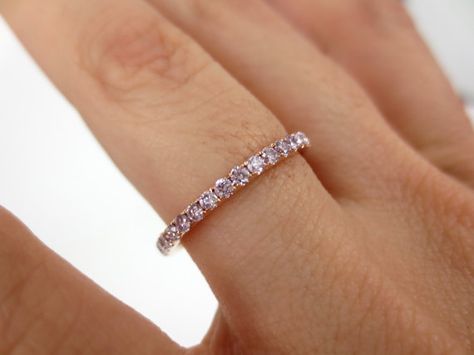 Pink Diamond Eternity Band, Pink Diamond Wedding Band, Pink Wedding Band, Pink Diamond Band, Diamond Infinity Band, Jewellery Wishlist, Eternity Band Set, Infinity Diamond Ring, Pink Engagement Ring