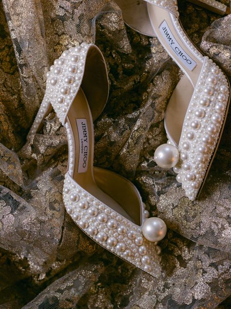 jimmy choo wedding shoes photographer wedding paris Senegalese Wedding, Heels With Pearls, Winter Wedding Shoes, Jimmy Choo Wedding Shoes, White And Gold Wedding, Heels Luxury, Wedding In Paris, Custom Wedding Shoes, Jimmy Choo Bridal