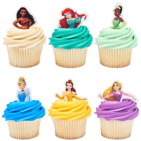 Princess Birthday Cupcakes, Disney Princess Theme Birthday Party, Princess Cupcake Cake, Disney Princess Party Supplies, Disney Princess Cupcakes, Princess Cupcake, Disney Princess Theme, Princess Cupcake Toppers, Princess Birthday Party Decorations