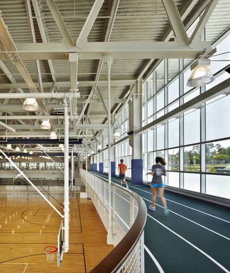 Student Wellness, Gym Architecture, Fitness Center Design, Sports Facility Architecture, Athletic Center, School Building Design, Georgia College, Indoor Track, Indoor Basketball Court