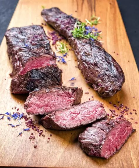 Venison Sous Vide, Sous Vide Venison Roast, Sous Vide Elk Steak, Venison Ham Recipes, Elk Loin Recipes, Inner Loin Venison Recipes, Venison Loin Recipes, Sous Vide Venison, Deer Tenderloin Recipes