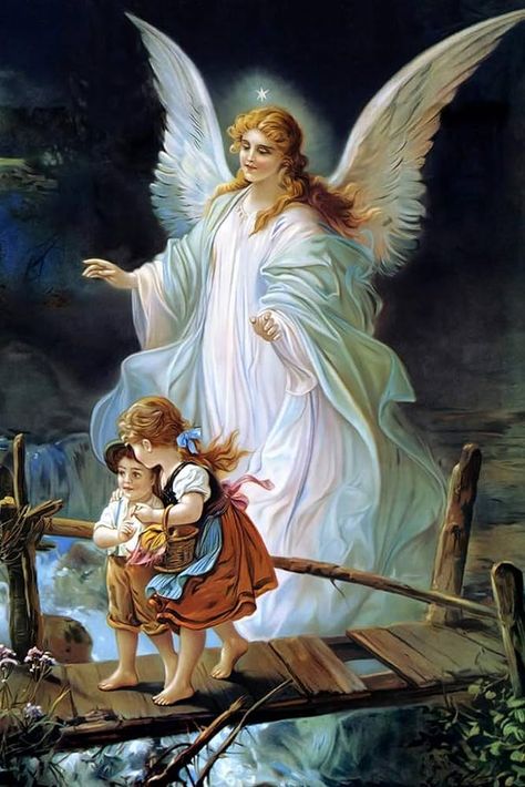 Amazon.com: Lindberg Heilige Schutzengel Guardian Angel And Children Crossing Bridge German 1900s Religious Religion Inspirational Motivational Faith Cool Wall Art Print Poster 12x18: Posters & Prints Angel Pic, Electronics Pattern, Expensive Art, Bible Characters, Kids Night, Needlework Embroidery, Angel Pictures, Guardian Angels, Embroidery Craft