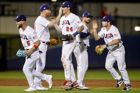 Olympics-U.S. baseball team clinches slot in Tokyo with aid of MLB veterans Usa Baseball, Tokyo Olympics, Baseball Season, The Outfield, The Olympics, Washington Nationals, The Dominican Republic, Pittsburgh Pirates, Team Usa