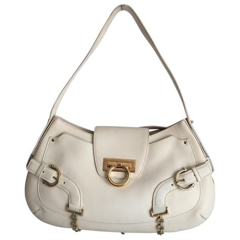 Leather Handbag - White - Ferragamo Shoulder bags Shoulder Bags For Women, Online Sale, Online Sales, Leather Handbag, New Season, White Leather, Fashion Store, Leather Handbags, Shoulder Bags