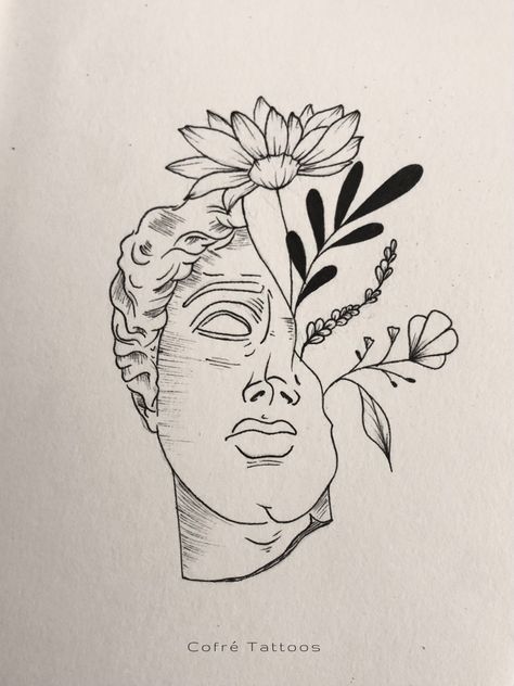 #tattoo #tattoodesign #tattooideas #art #greektattoo Bacchus Tattoo, Dionysus Drawing, Dionysus Tattoo, Tattoo Concepts, Statue Tattoo, Greek Tattoos, Tattoo Inspo, Tiny Tattoos, Cute Tattoos