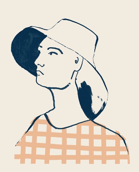 got myself a new hat so this illustration felt apt.⁠ Handmade Illustration, Bristol Uk, Illustration Fashion, Editorial Illustration, Giclee Art, Greetings Cards, Giclee Art Print, Bristol, Fashion Prints