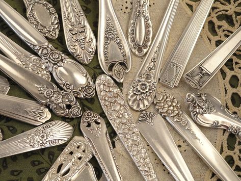 Payton Core, Mismatched Table Setting, Vintage Silverware Patterns, Mismatched Flatware, Wedding Silverware, Antique Flatware, Cutlery Drawer, Flatware Patterns, Silverplate Flatware