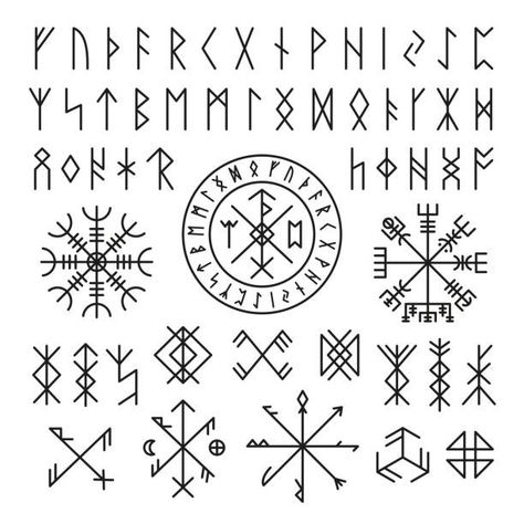 Norse Runes Meanings, Runes Tattoo, Symbol Tattoos With Meaning, Viking Symbols And Meanings, Viking Rune Tattoo, Nordic Symbols, Viking Tattoo Symbol, Rune Viking, Symbole Viking