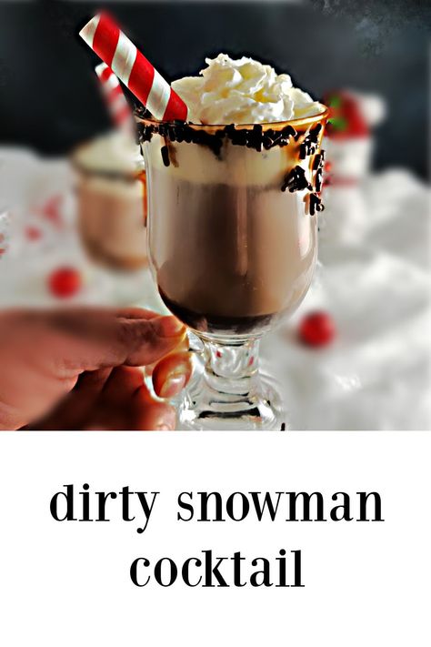 Snowman Drink, Snowman Cocktail, Cacao Hot Chocolate, Hot Chocolate Ice Cream, Kahlua Drinks, Baileys Drinks, Baileys Cocktails, Homemade Baileys, Hot Cocktails