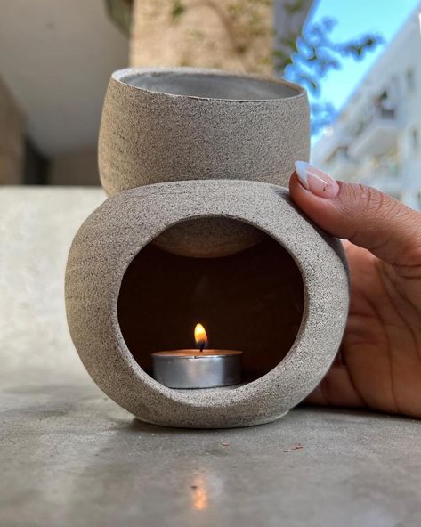 Ceramic Oil Diffuser, Ceramic Diffuser, Candle Burner, Jasmine Oil, Arab World, Functional Pottery, Artisan Gift, Candle Diffuser, Ceramic Candle