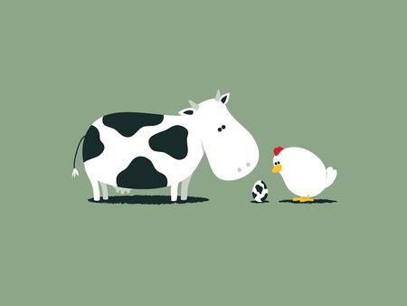 I don't know why, but I love this Cow Wallpaper, Cartoon Cow, Funny Tshirt Design, Funny Wallpaper, Chicken Eggs, A Chicken, Land Art, Outdoor Flooring, Cute Illustration