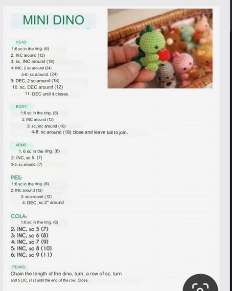 Mini Dino Amigurumi Free Pattern, How To Crochet Dinosaur, Crochet Dinosaur Keychain Pattern Free, Crochet Pattern Free Animals, Dino Pattern Crochet, Mini Dinosaur Crochet Pattern Free, How To Crochet A Dinosaur, Mini Dino Crochet Pattern Free, Mini Dino Crochet Pattern