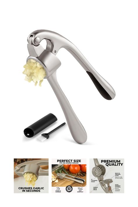 Dr Kitchen, Garlic Mincer, Garlic Peeler, Garlic Crusher, Sculpture Ideas, Garlic Press, Kitchen Dishes, Kitchen Utensils Gadgets, Ergonomic Handle