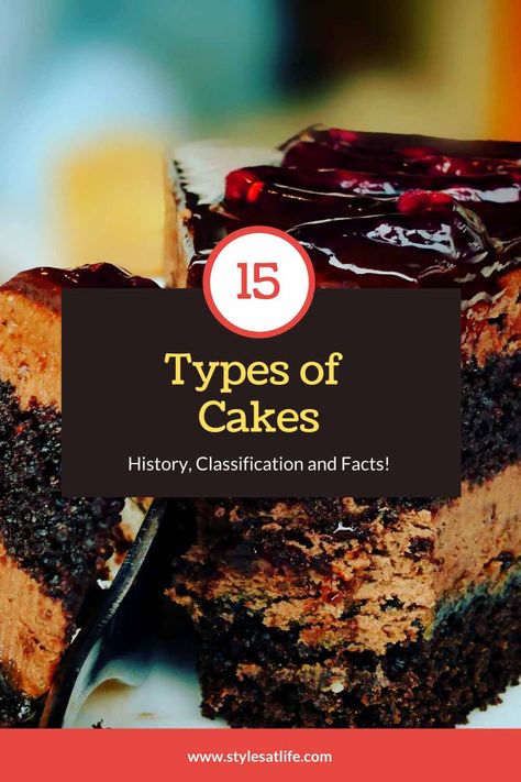 Types of Cakes Types Of Cakes List, Cakes To Bake, List Of Teas, Basic Baking, Cake Varieties, Different Types Of Cakes, Birthday 2023, Cool Facts, Cake Name