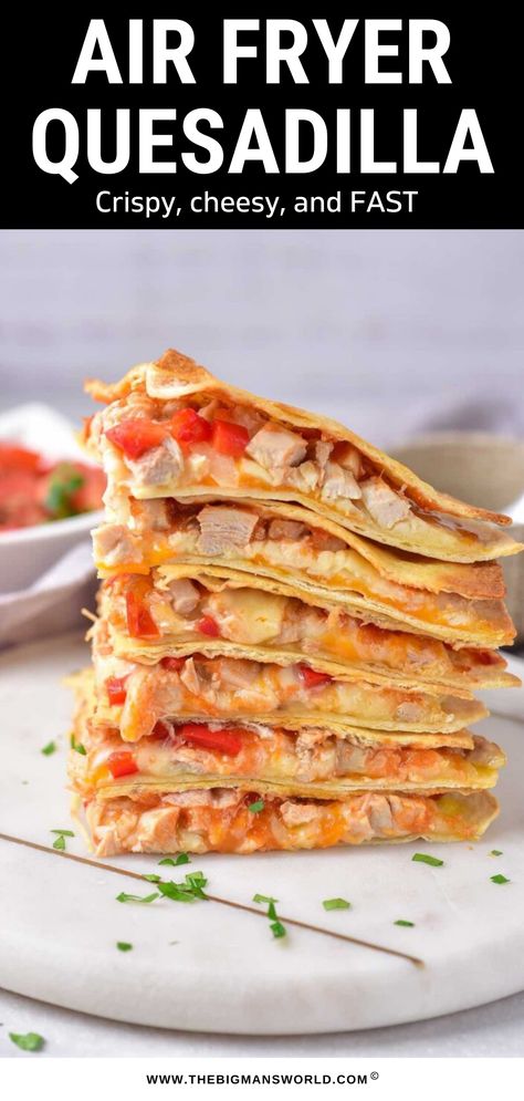 Air Fryer Quesadilla, Breville Oven, Protein Dinners, How To Make Quesadillas, Ninja Foodi Grill, Best Air Fryer Recipes, Quesadilla Recipe, Gluten Free Tortillas, The Best Air Fryer