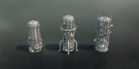 ArtStation - Frostpunk - Generator, Mateusz Bednarz Steampunk Generator, Buildings Reference, Building Inspiration, Minecraft Inspiration, Darkest Dungeon, Industrial Architecture, Steam Generator, 3d Modelling, Hard Surface