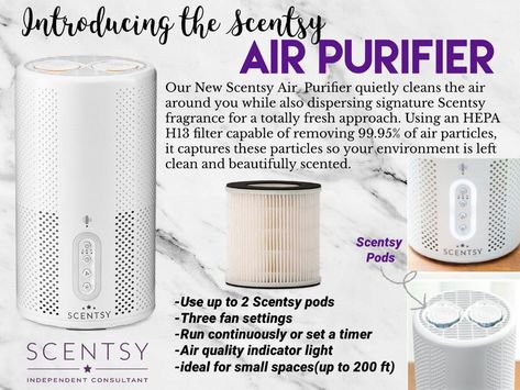 Scentsy Air Purifier, Scentsy Pods, Scentsy Pictures, Scentsy Diffuser, Scentsy Consultant Ideas, Scentsy Party, Scentsy Fragrance, Electric Candle Warmers, Wax Warmers