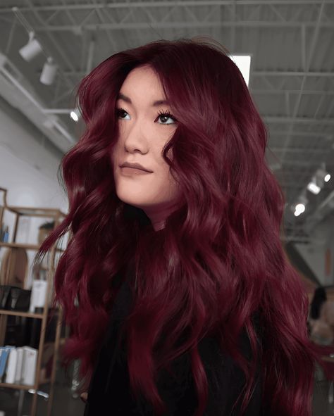 Embrace a bold look with 33 deep red hair color ideas. Discover the perfect shade to transform your style and turn heads. Garnet Hair Color, Garnet Hair, Deep Red Hair Color, Deep Red Hair, Red Hair Color Ideas, Dark Garnet, Tousled Bob, Red Ombre, Deep Red Color