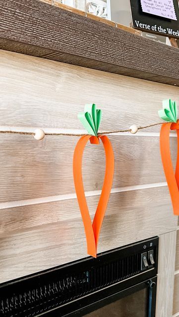 Courtney Gunn on Instagram: "Check out this EASY carrot garland made from cardstock!  It is the perfect addition to your spring decor! 🥕🥕🥕🥕  I absolutely love making garlands for the different seasons and this one was a fun one to make.  I saw a Kippi at Home post a picture of it on Pinterest and I knew I had to try and recreate it!   Click the link in my bio to find the full tutorial of this project!   #garland #carrots #easterdecor #springdecor #easterdiy #springdiy #cricut #cricutmade #creativeonthecheap #cricutcrafts #cricutmaker #easterhomedecor #springhomedecor #carrotdecor" Carrot Garland, Pure Imagination, Different Seasons, Spring Home Decor, Spring Diy, Easter Diy, Cricut Crafts, Spring Decor, Holiday Crafts