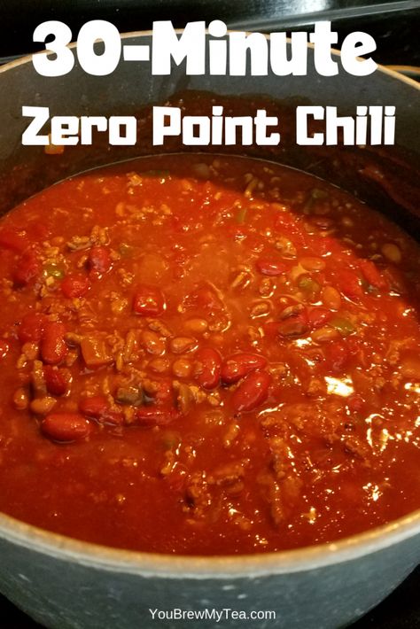 Zero Point Simple Turkey Chili Recipe - You Brew My Tea You Brew My Tea Zero Point Turkey Chili, Simple Turkey Chili Recipe, Zero Point Chili, Ww Chili, Simple Turkey Chili, Chile Beans, Turkey Chili Recipe Easy, Weight Watchers Chili, Simple Chili