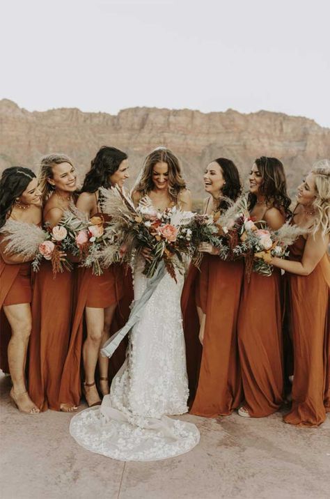 Rust and Sage Wedding Colour Palette | Rust wedding color #rustbridesmaids Sage Wedding Colors, Rust Bridesmaid Dress, Summer Bridesmaids, Orange Bridesmaid, Fall Bridesmaids, Summer Bridesmaid Dresses, Orange Bridesmaid Dresses, Fall Bridesmaid Dresses, Sage Wedding