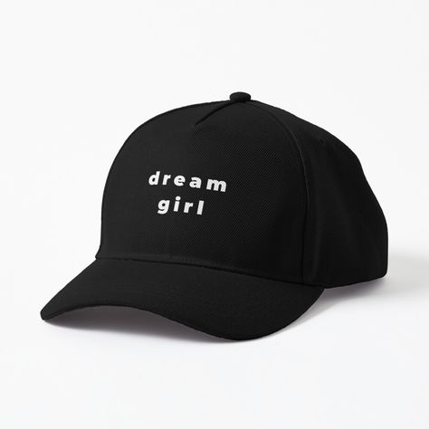 "Dream girl, Feminist, Women, Girls, Black" Cap by kyramiller106 | Redbubble A Cap, Summer Blue, Black Cap, Double Wide, Caps For Sale, Parent Gifts, Cap Design, Text Design, Dog Hair