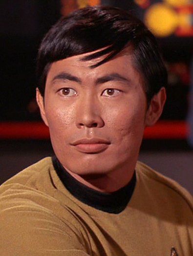 Hikaru Sulu portrayed by George Takei Hikaru Sulu, Star Trek Actors, George Takei, Star Trek Crew, John Cho, Star Treck, Star Trek Poster, Star Trek Captains, Star Trek Original Series