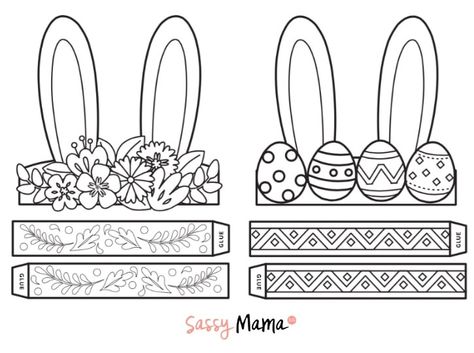 Easter Craft Activities, Printable Easter Activities, Easter Headbands, Easter Arts And Crafts, Easter Templates, Fun Easter Crafts, Easter Preschool, Easter Printables Free, Easter Bunny Crafts