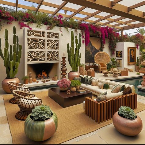 I’m a SECTION-Type Of Person 🤷🏻‍♂️: My @giLherrera twist of Modern Mexican Hacienda “Outdoor Living” with a Los Cabo’s VIBE . At CoLores Decor Our team is constantly experimenting with textures & “WOW” styles for a UNIQUE statement design for any room…Introducing TOP 🇲🇽 MeXican Artisan Design & CATAPULTING our culture’s Talent through the vision of our founder, GiL Herrera @giLherrera ♥️ . We work with many Hotels, Restaurants, Interior Design Studios. We Can do CUSTOM dimensions/colors/desig... Mayan Decor Interior Design, Oaxaca Interior Design, Hacienda Style Homes Mexican Interior, Mexican Inspired Interior Design, Modern Mexican Interior Design, Mexican House Decor, Mexican Modernism Interior, Modern Mexican Hacienda, Modern Mexican Living Room