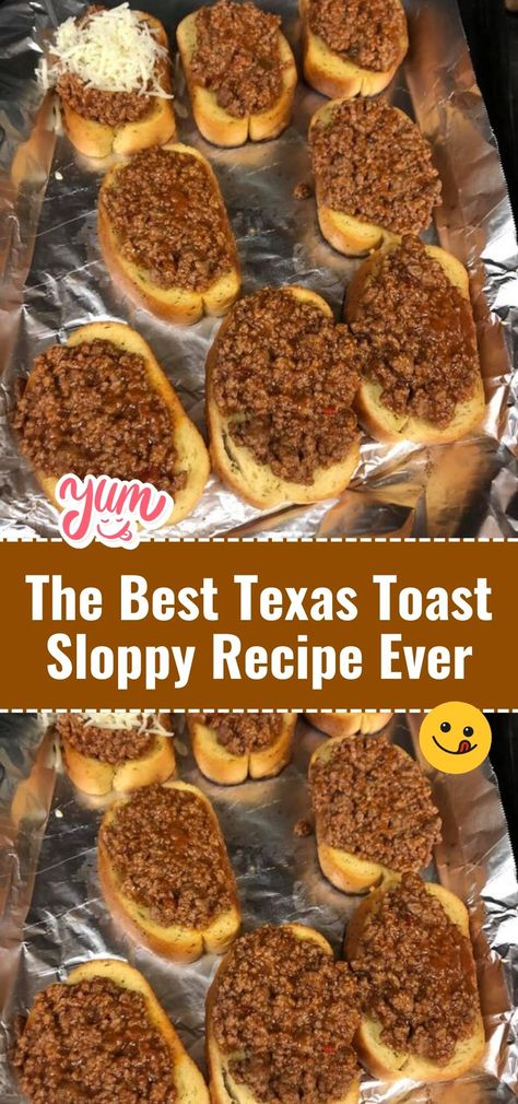 Elevate your sloppy joes with The Best Texas Toast Sloppy Recipe Ever. Juicy ground beef and savory sauce served on garlic Texas toast - a delightful twist on a classic. #SloppyJoes #TexasToast #SavoryEats Best Ever Sloppy Joe Recipe, Best Texas Toast Sloppy Joes, Thick Sloppy Joe Recipe, Texas Garlic Toast Recipe, Texas Comfort Food, What To Do With Texas Toast Bread, Hamburger Sloppy Joe Recipes, Texas Sloppy Joe Recipe, The Best Texas Toast Sloppy Recipe Ever